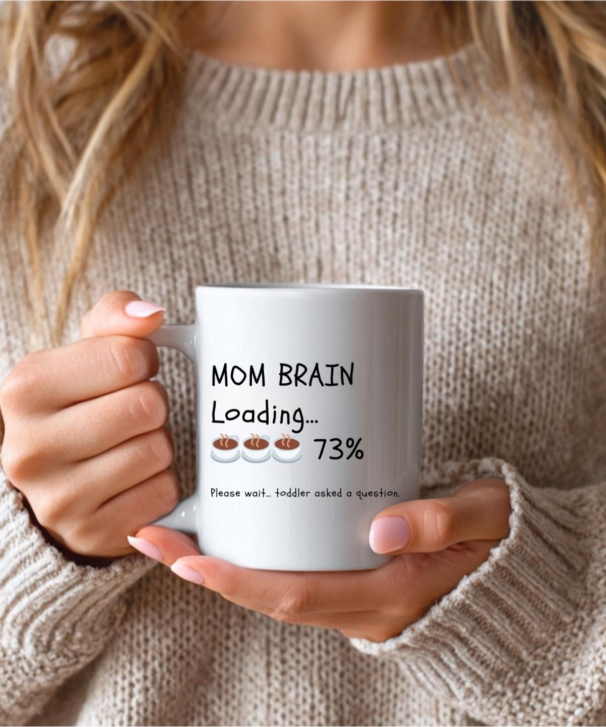 Mom Brain Coffee Mug | Relatable Mug for Tired Moms